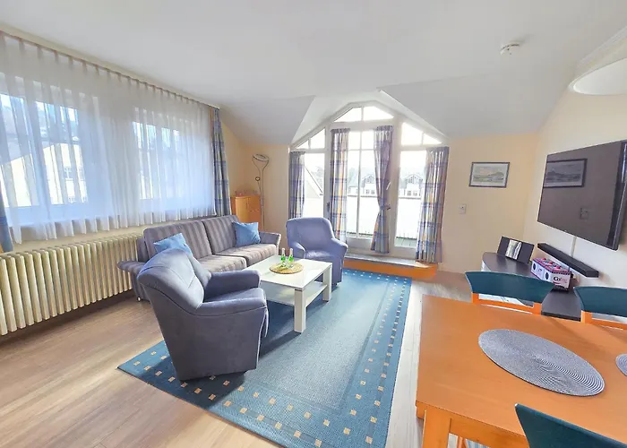 Duenenpark Binz - Komfort Ferienwohnung Mit 1 Schlafzimmer Und Balkon Im Dachgeschoss 024