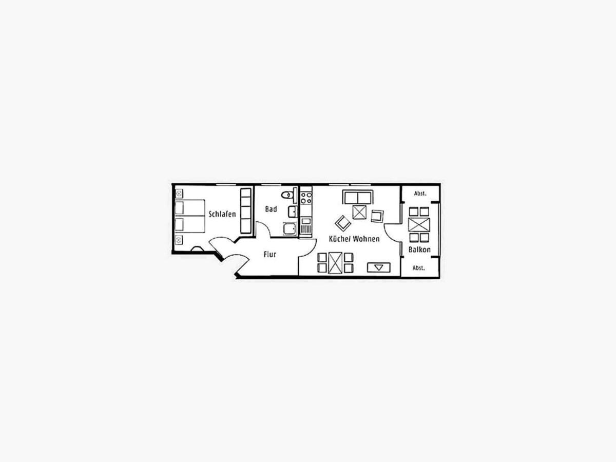 Duenenpark - Komfort Mit 1 Schlafzimmer Und Balkon Im Dachgeschoss 024 *